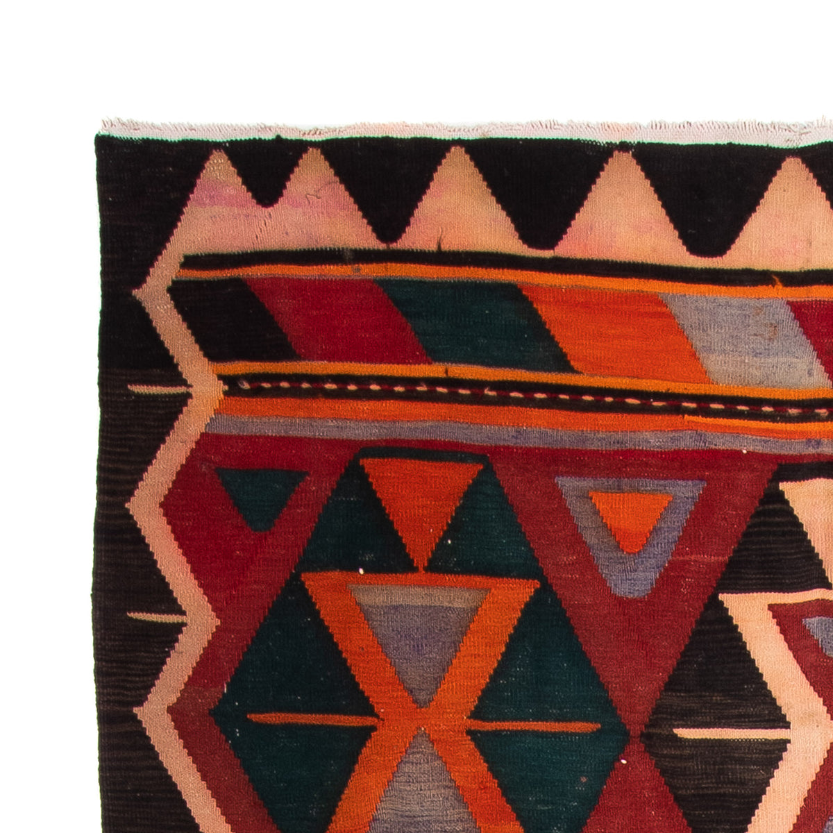 Alfombra de pasillo Alfombra Kelim - Antigua - 325 x 155 cm - multicolor