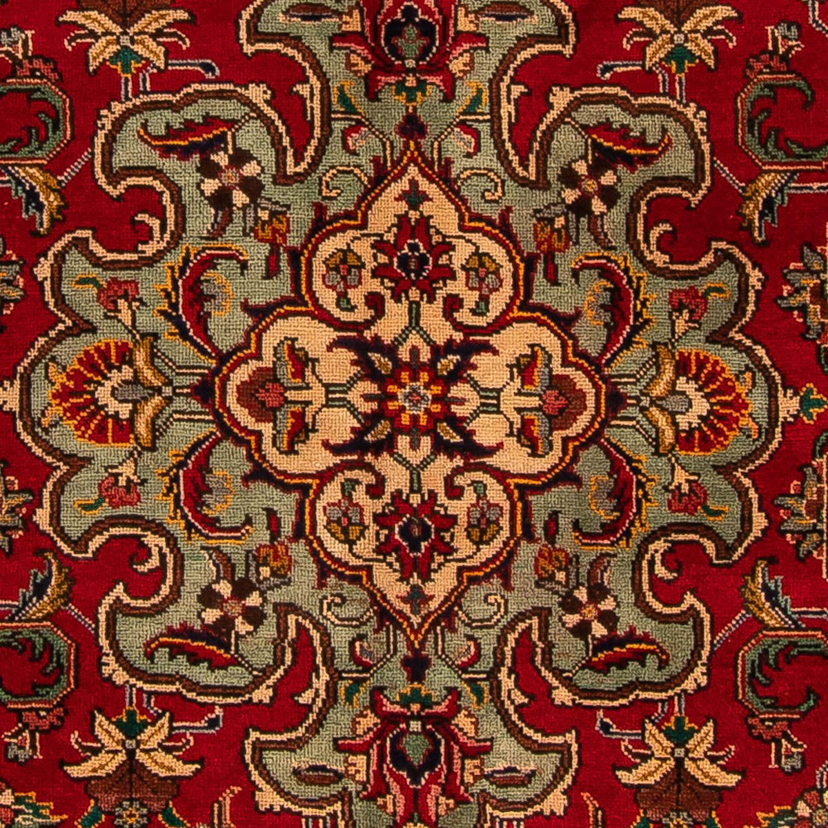 Alfombra persa - Tabriz - 300 x 203 cm - rojo oscuro