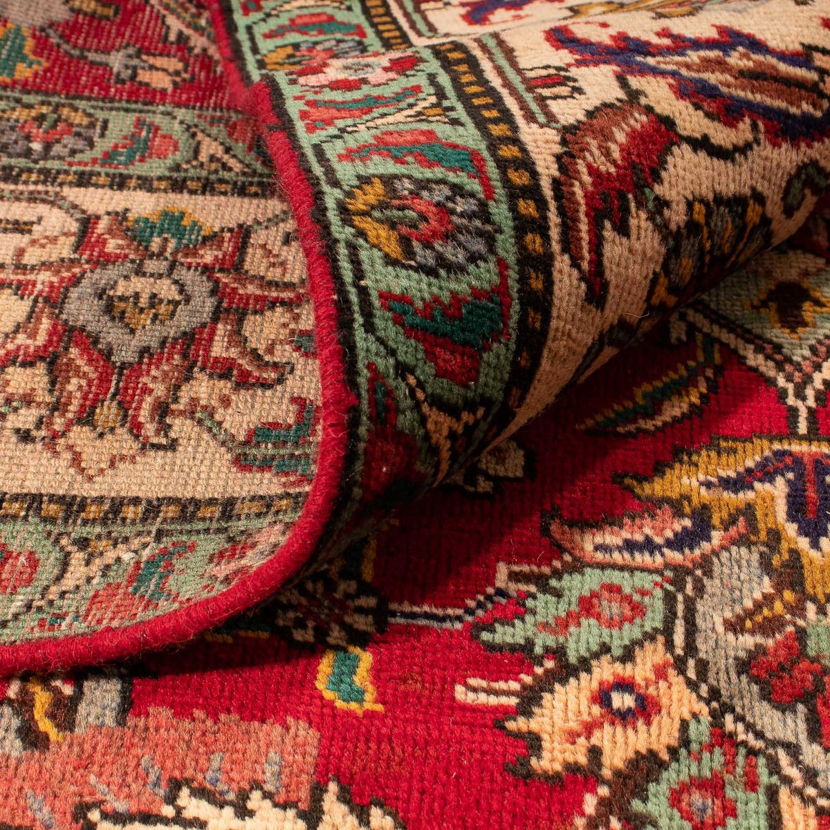 Alfombra persa - Tabriz - 300 x 203 cm - rojo oscuro