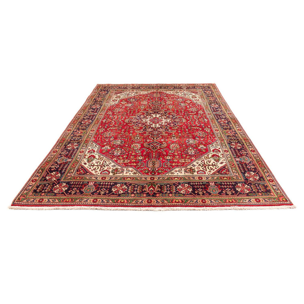 Alfombra persa - Tabriz - 295 x 195 cm - rojo oscuro