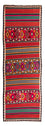 Alfombra de pasillo Alfombra Kelim - Antigua - 370 x 145 cm - multicolor