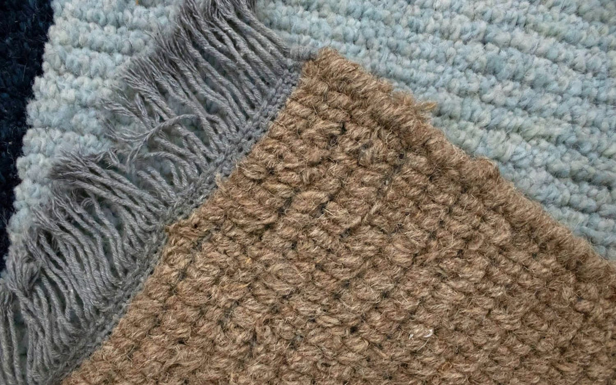 Alfombra de Nepal - 140 x 70 cm - azul