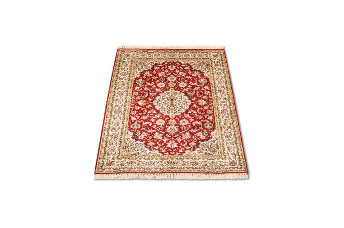 Alfombra de seda - Seda de Cachemira - 120 x 80 cm - rojo