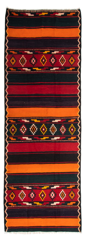 Alfombra de pasillo Alfombra Kelim - Antigua - 340 x 140 cm - multicolor