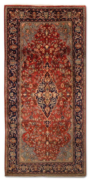 Alfombra de pasillo Alfombra persa - Clásica - 237 x 108 cm - rojo