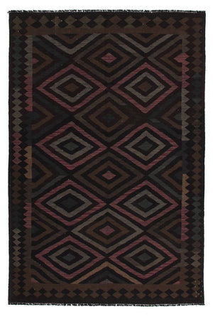 Alfombra Kelim - Splash - 240 x 166 cm - negro