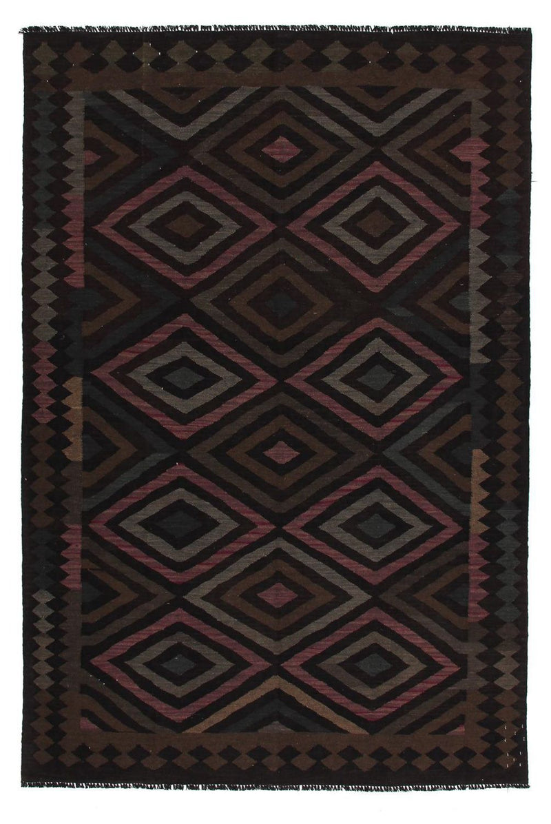 Alfombra Kelim - Splash - 240 x 166 cm - negro