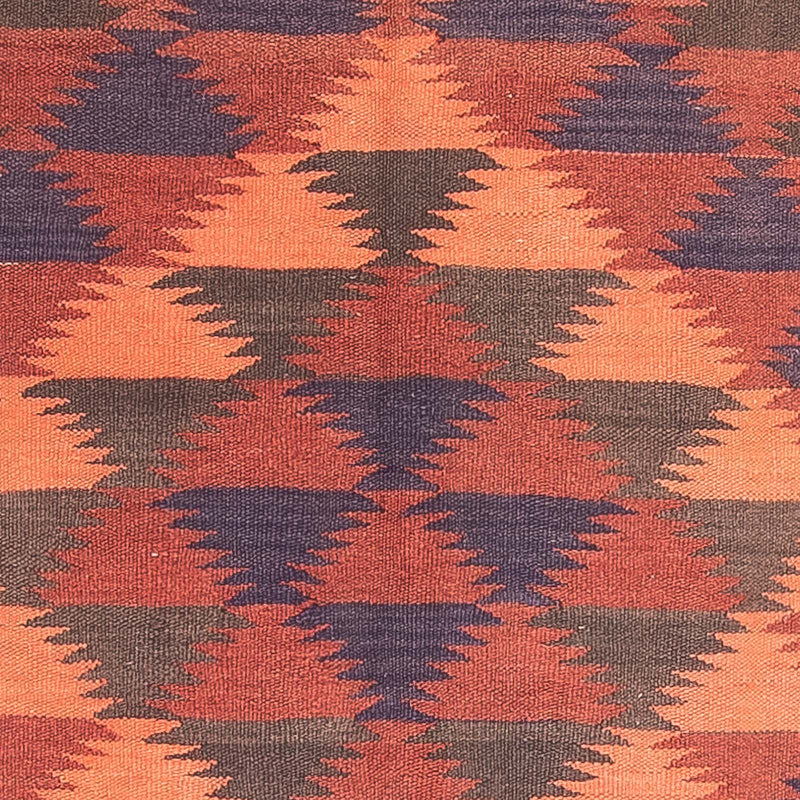 Alfombra de pasillo Alfombra Kelim - Antigua - 450 x 130 cm - marrón