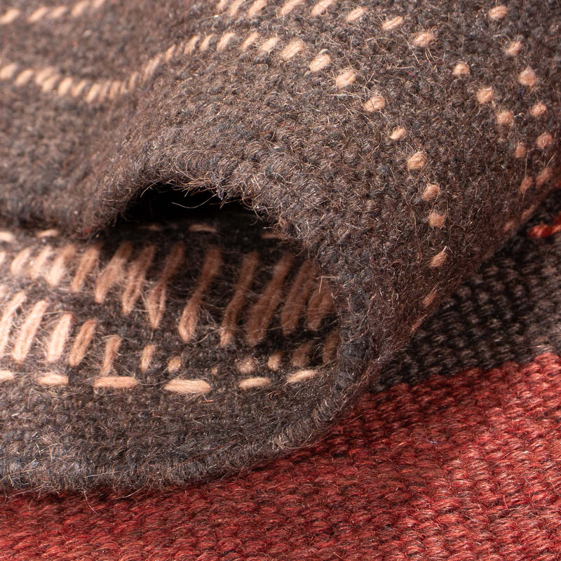 Alfombra de pasillo Alfombra Kelim - Antigua - 450 x 130 cm - marrón