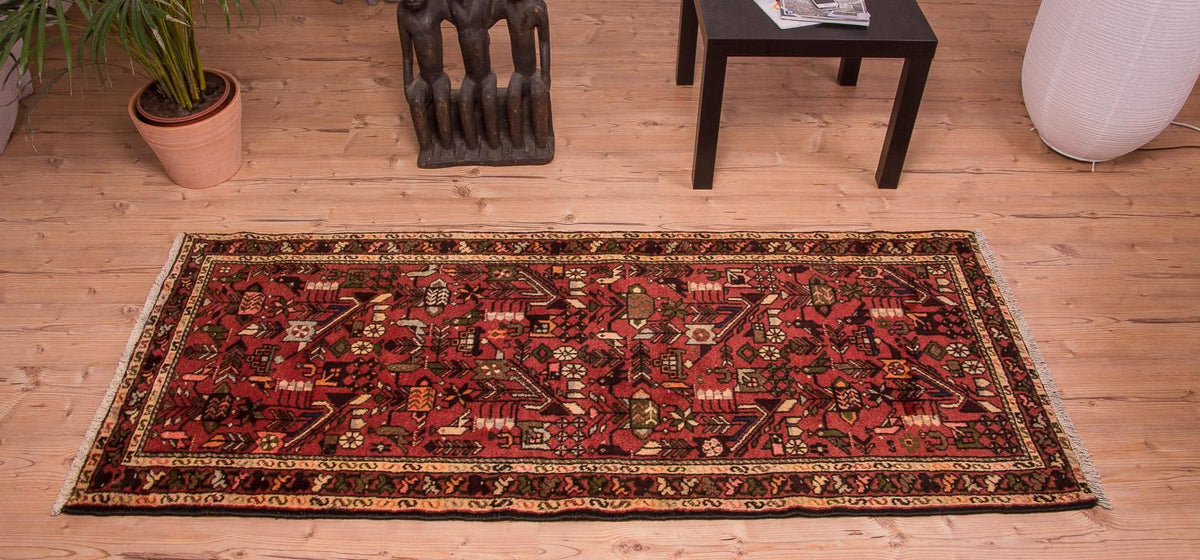 Alfombra de pasillo Alfombra persa - Nómada - 200 x 83 cm - rojo
