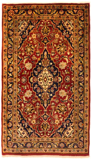 Alfombra persa - Keshan - 168 x 95 cm - rojo
