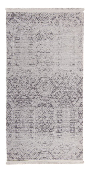 Alfombra moderna - 150 x 76 cm - plata