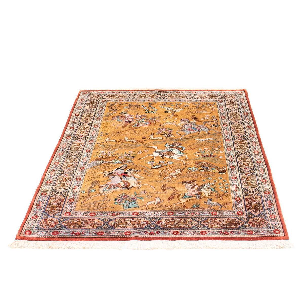 Alfombra de seda - Ghom Seda - Prima - 156 x 100 cm - oro