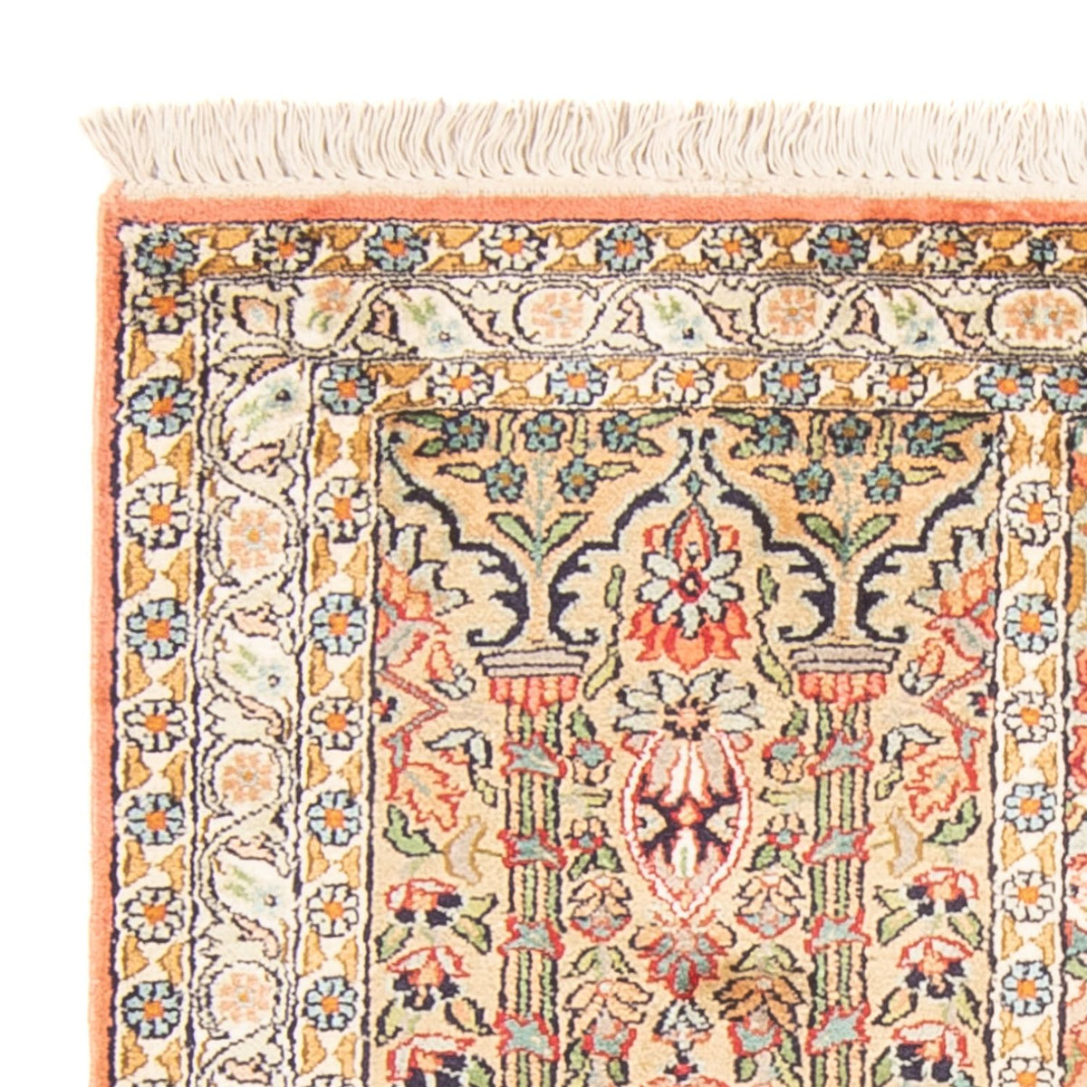 Alfombra de seda - Seda de Cachemira - 155 x 80 cm - multicolor