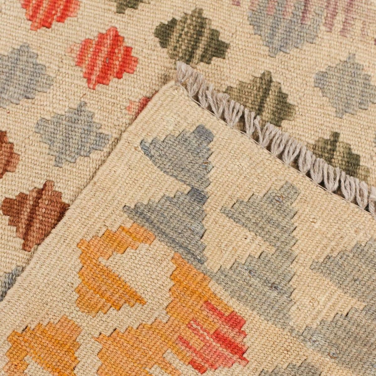 Alfombra de pasillo Alfombra Kelim - Splash - 198 x 97 cm - multicolor
