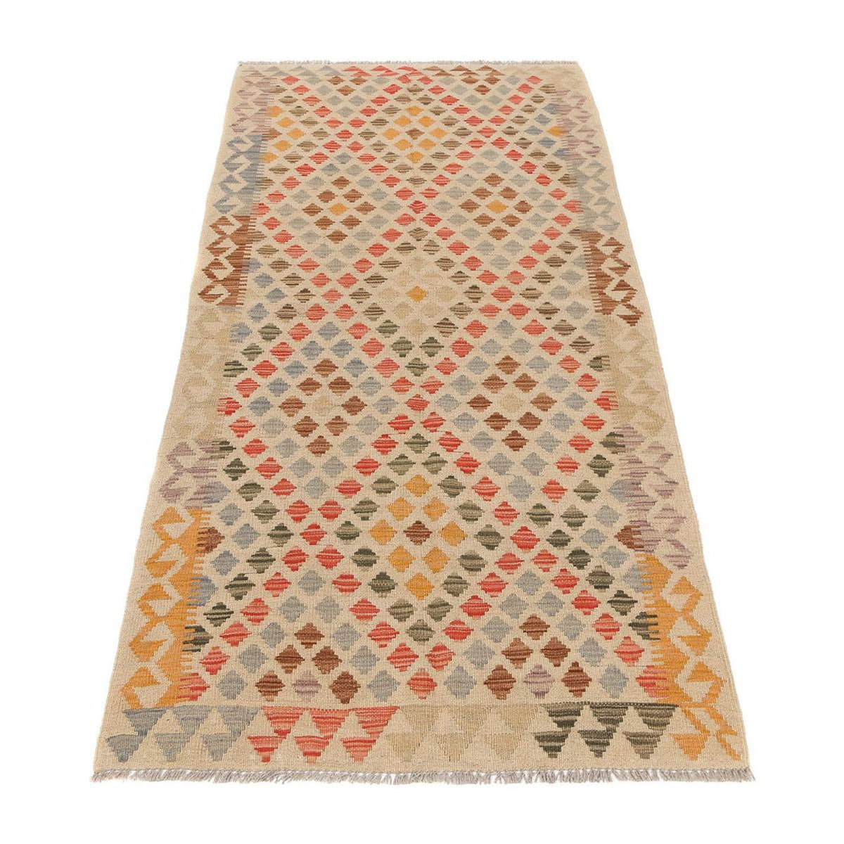 Alfombra de pasillo Alfombra Kelim - Splash - 198 x 97 cm - multicolor
