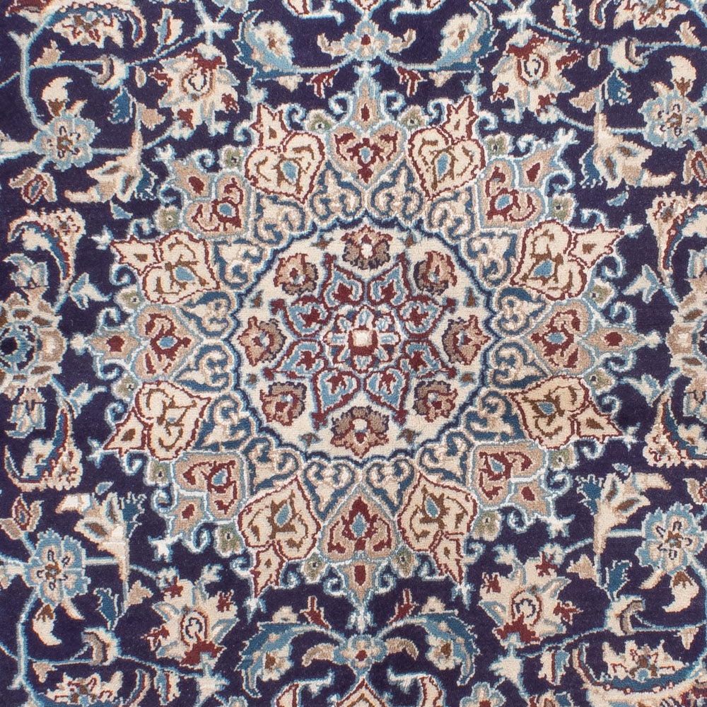 Alfombra persa - Nain - 248 x 159 cm - azul oscuro