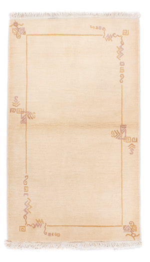 Alfombra de Nepal - Real - 159 x 91 cm - beige