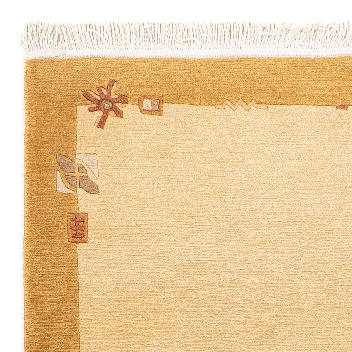 Alfombra de Nepal - Real - 141 x 74 cm - beige