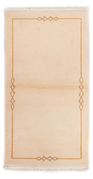 Alfombra de Nepal - Real - 137 x 73 cm - beige