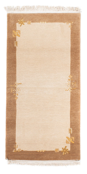Alfombra de Nepal - Real - 139 x 72 cm - beige