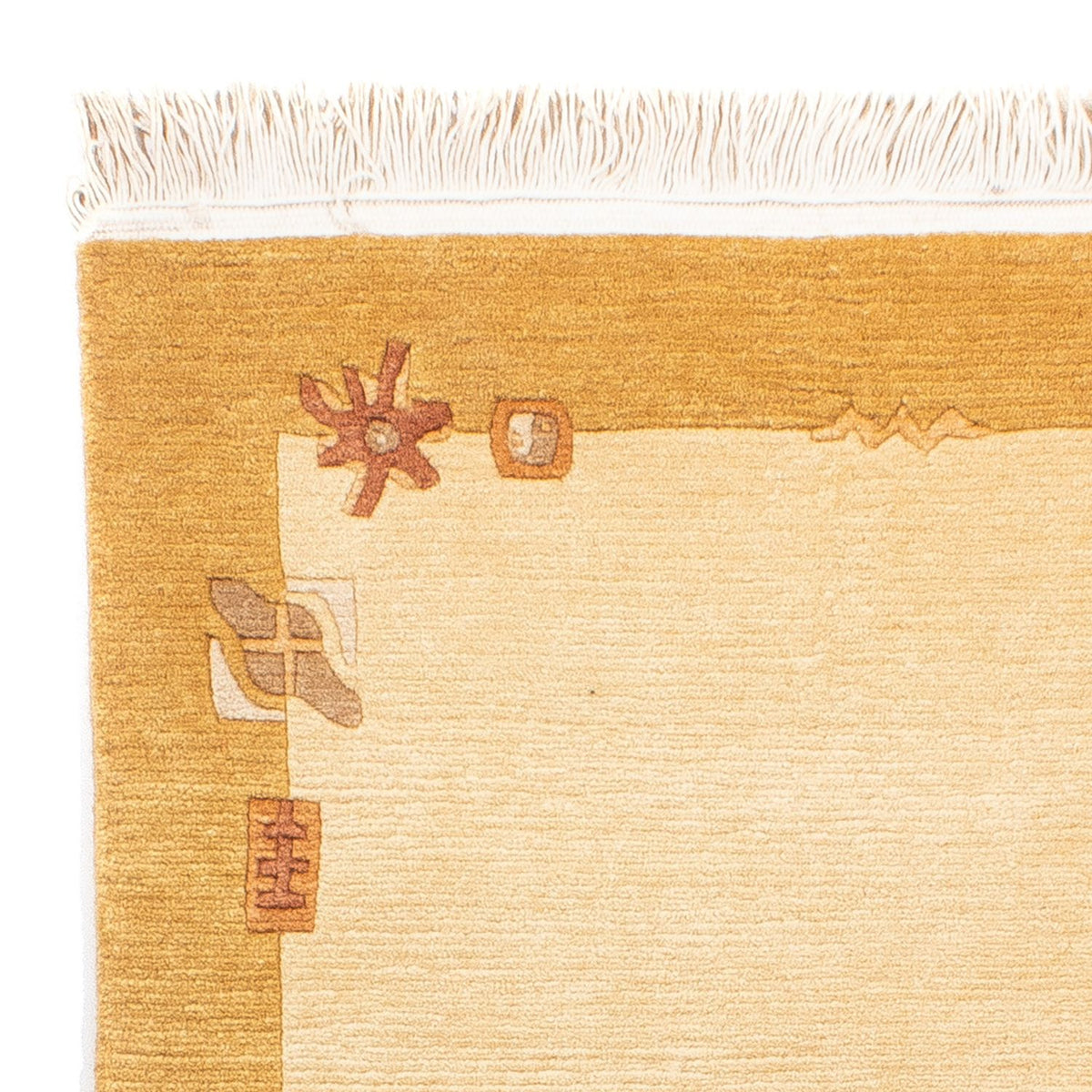 Alfombra de Nepal - Real - 143 x 72 cm - beige