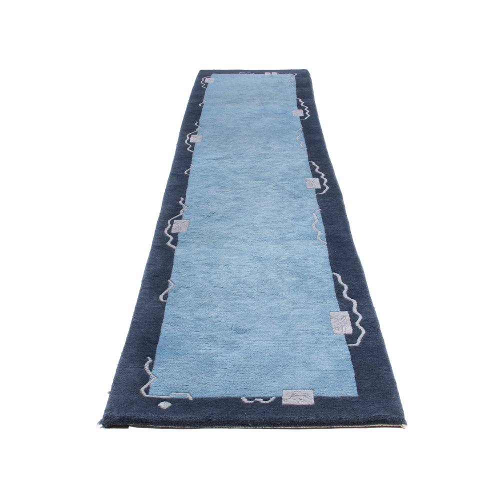 Alfombra de pasillo Alfombra de Nepal - 337 x 73 cm - azul