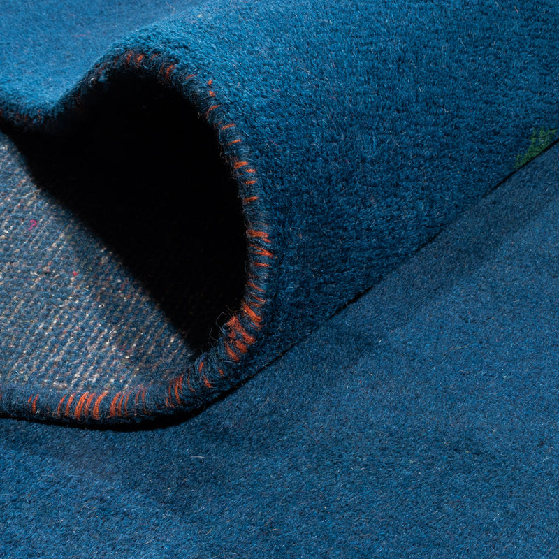 Alfombra Gabbeh - Indus - 395 x 309 cm - azul