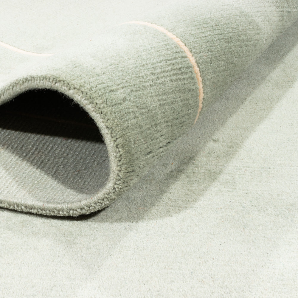 Alfombra de Nepal - Real - 349 x 249 cm - verde oliva