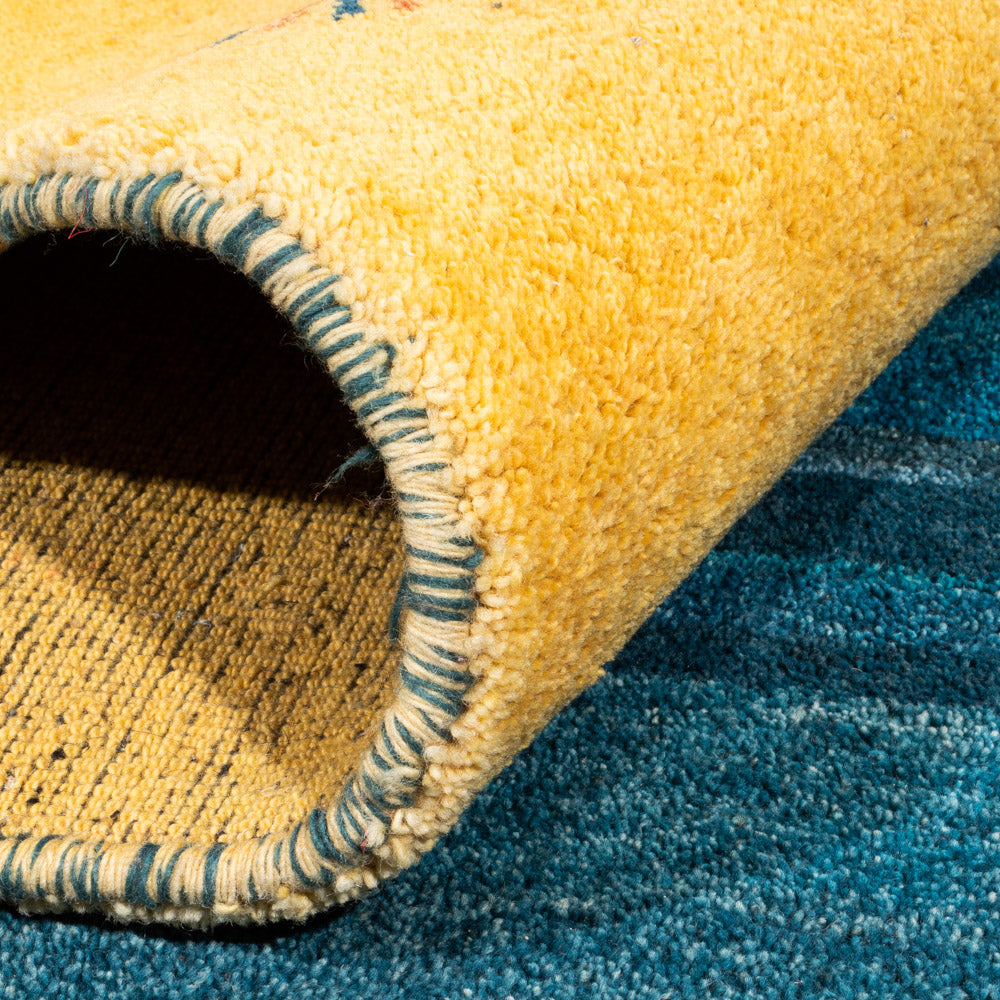 Alfombra Gabbeh - Indus - 349 x 246 cm - azul