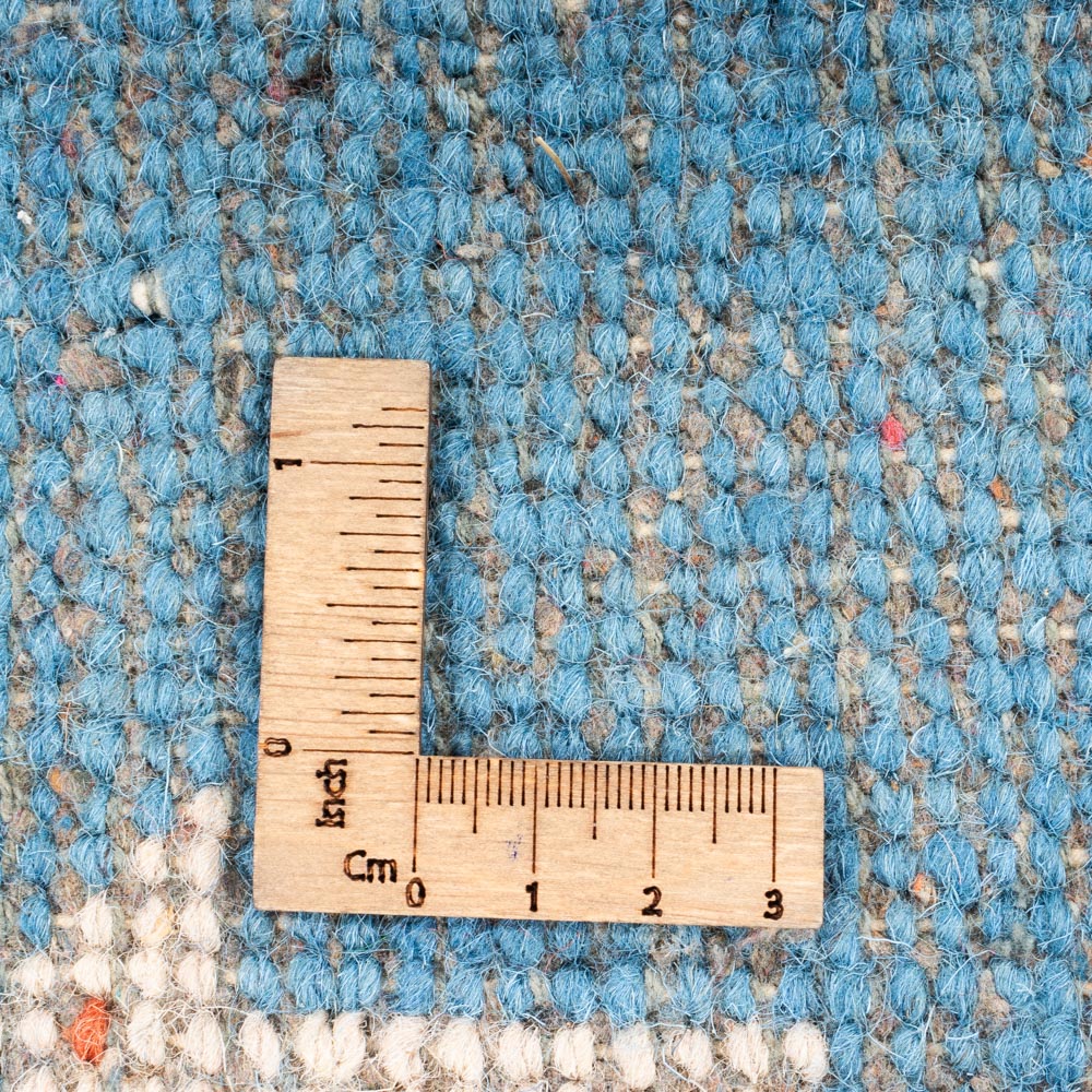 Alfombra Gabbeh - Indus redondo - 195 x 195 cm - azul