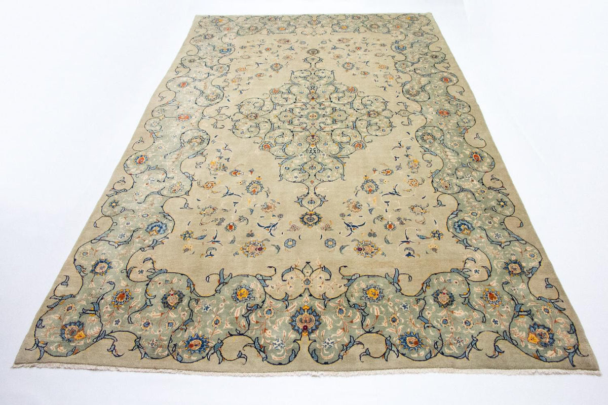 Alfombra persa - Keshan - 420 x 290 cm - beige