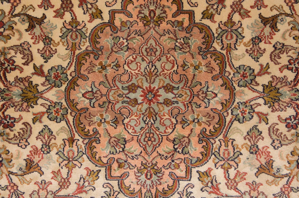 Alfombra de seda - Seda de Cachemira - 164 x 94 cm - beige