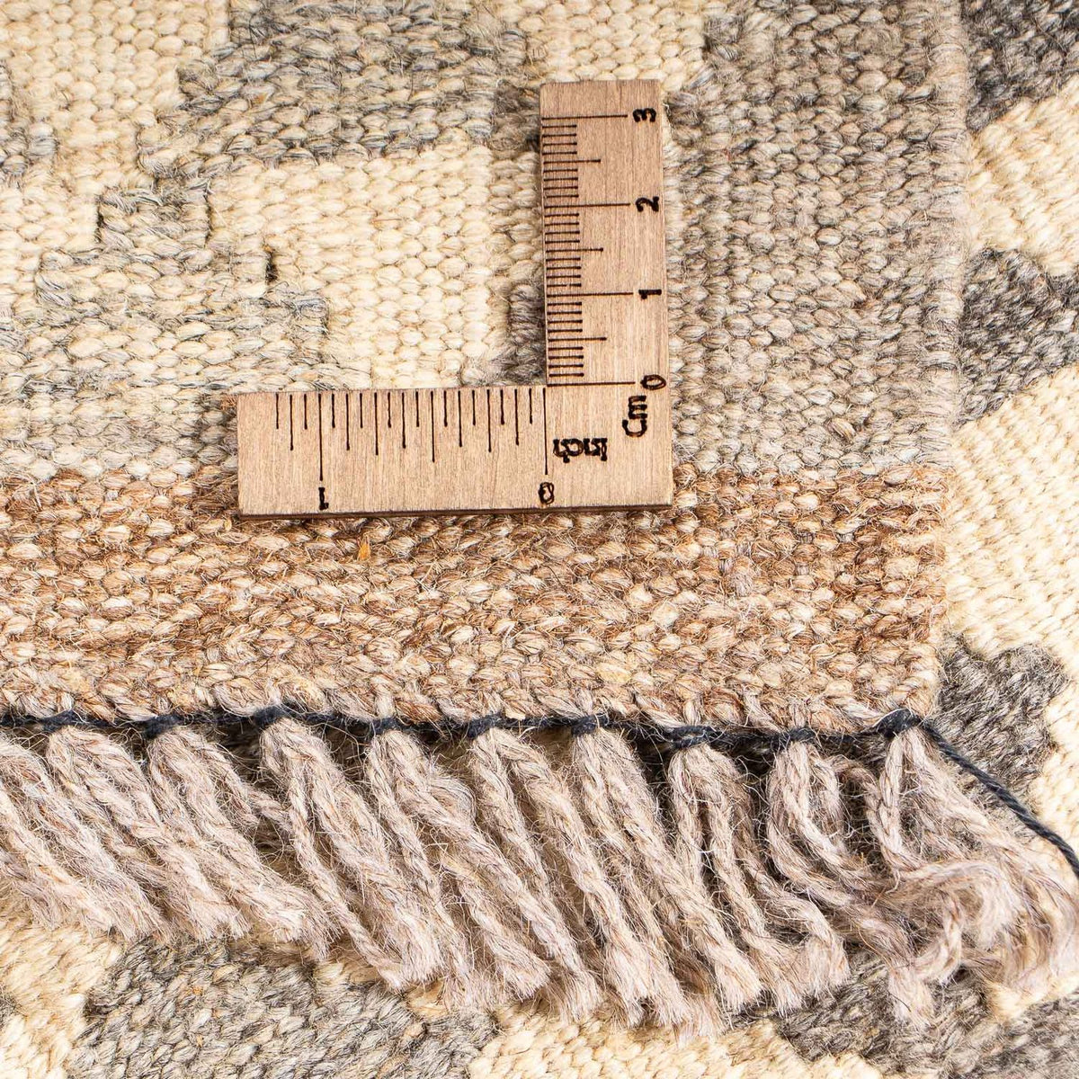 Alfombra Kelim - Splash - 174 x 127 cm - marrón claro