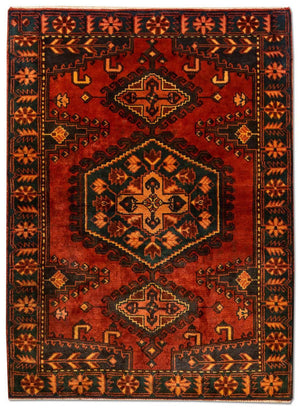 Alfombra persa - Nómada - 157 x 113 cm - óxido