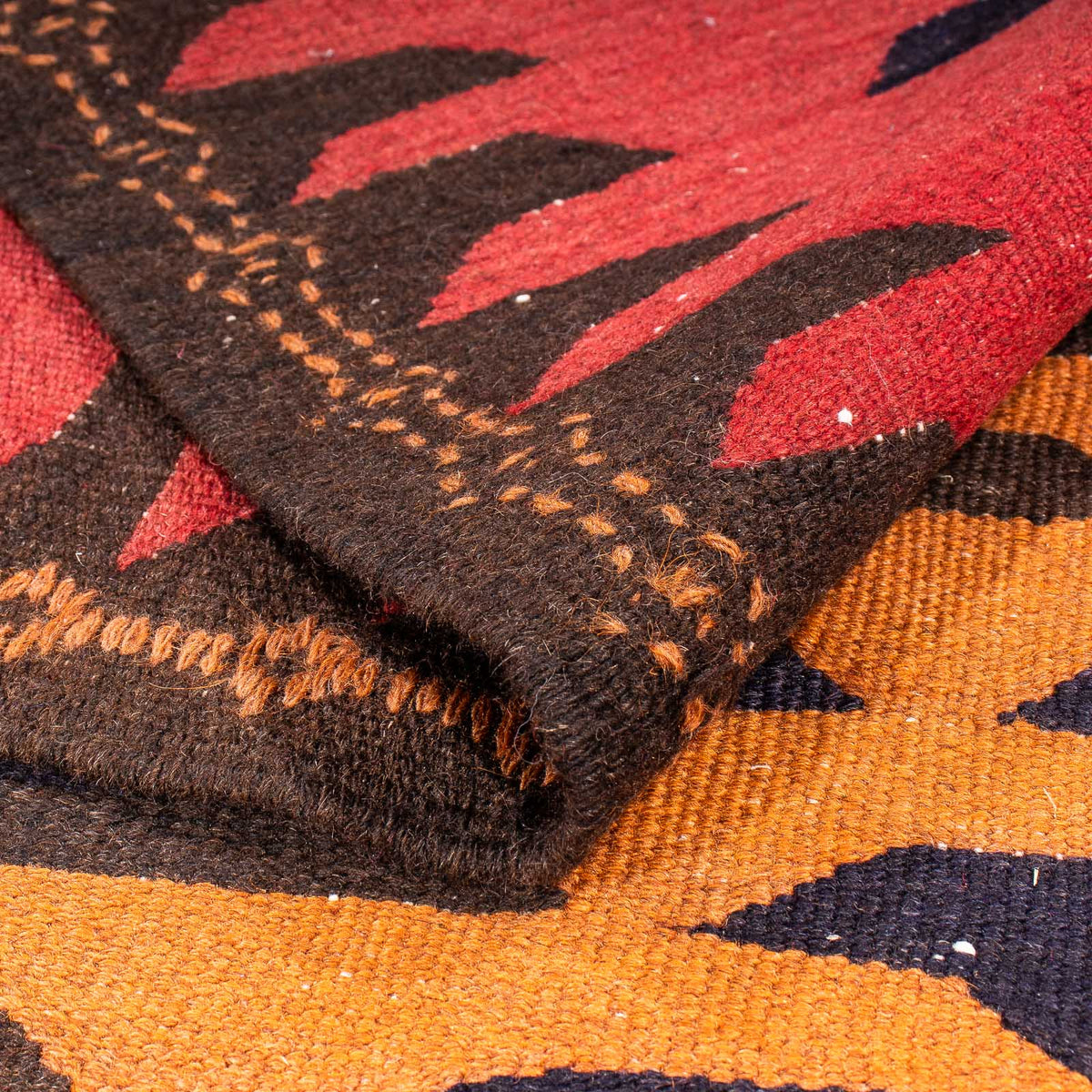 Alfombra de pasillo Alfombra Kelim - Antigua - 395 x 150 cm - multicolor