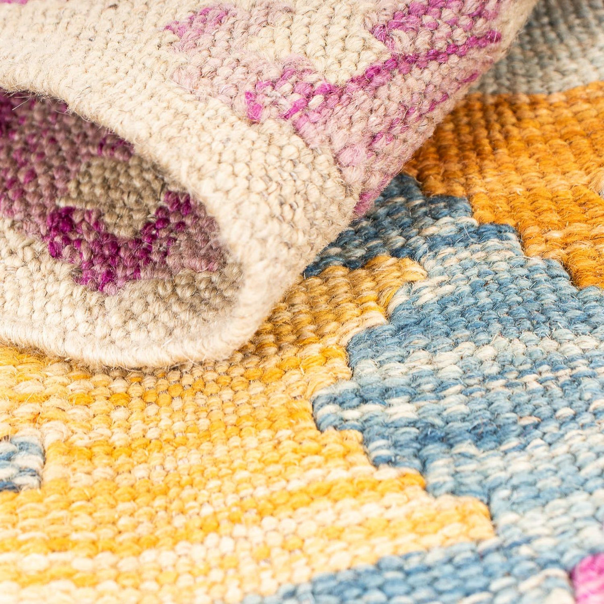 Alfombra Kelim - Splash - 203 x 148 cm - multicolor