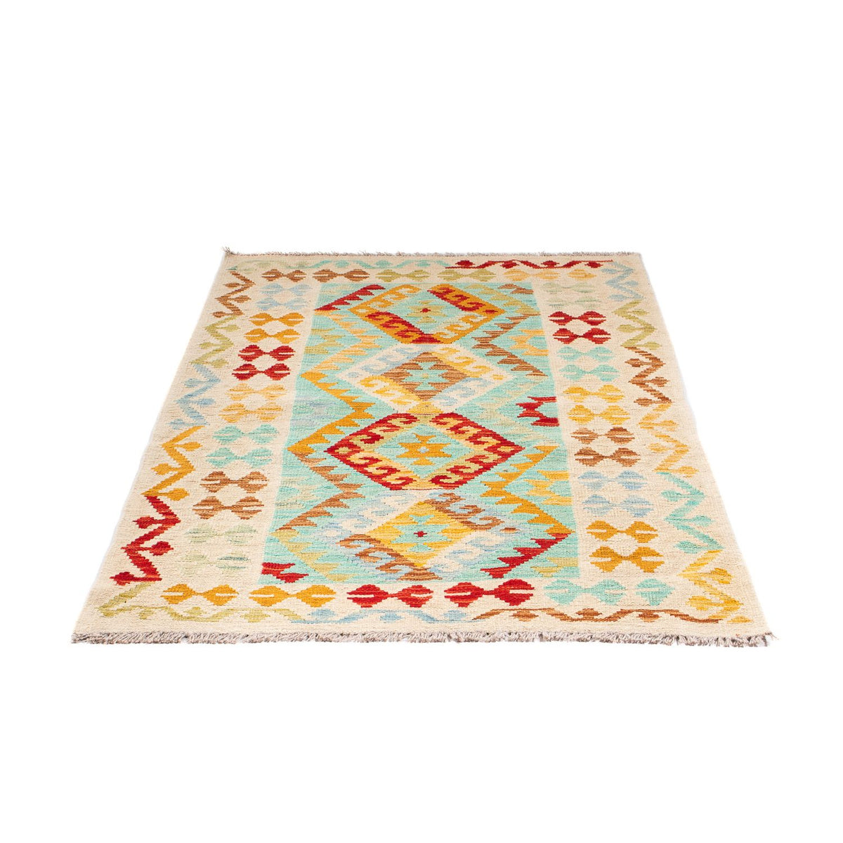 Alfombra Kelim - Splash - 152 x 101 cm - multicolor