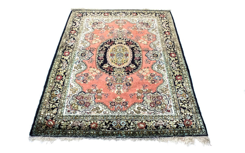 Alfombra de seda - Kayseri - 155 x 110 cm - óxido