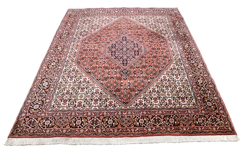 Alfombra persa - Bidjar - 235 x 178 cm - rojo claro