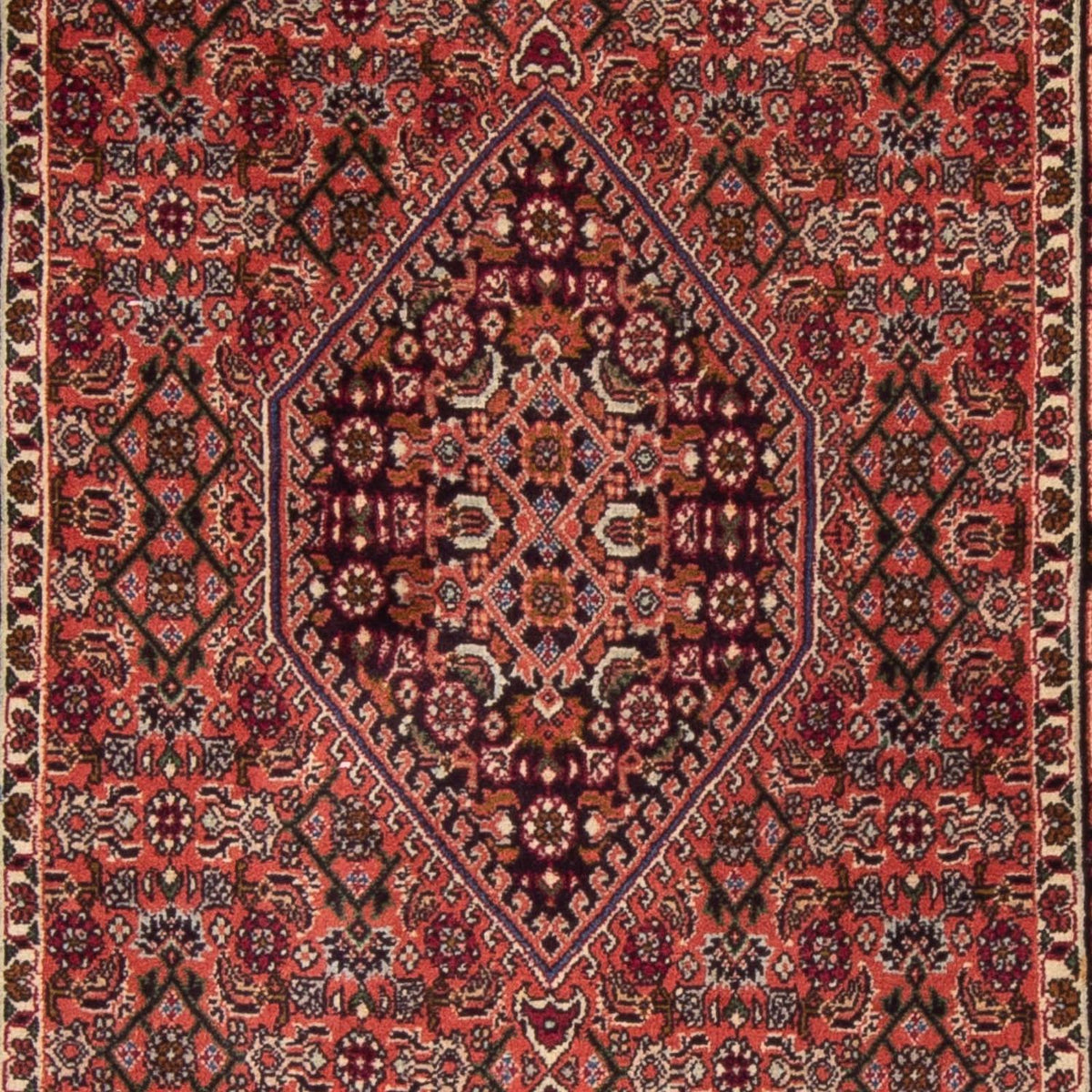 Alfombra de pasillo Alfombra persa - Bidjar - 205 x 76 cm - azul oscuro