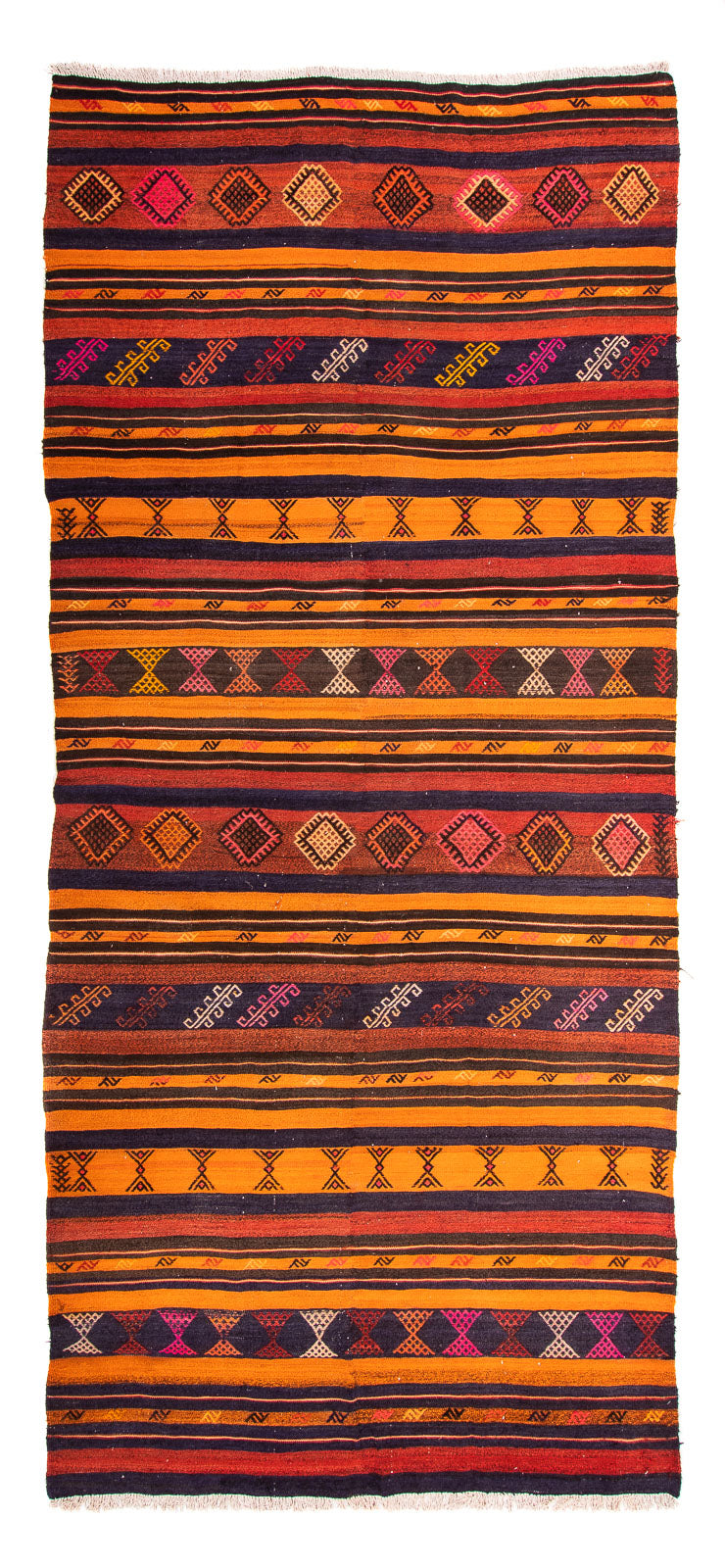 Alfombra de pasillo Alfombra Kelim - Antigua - 340 x 170 cm - multicolor
