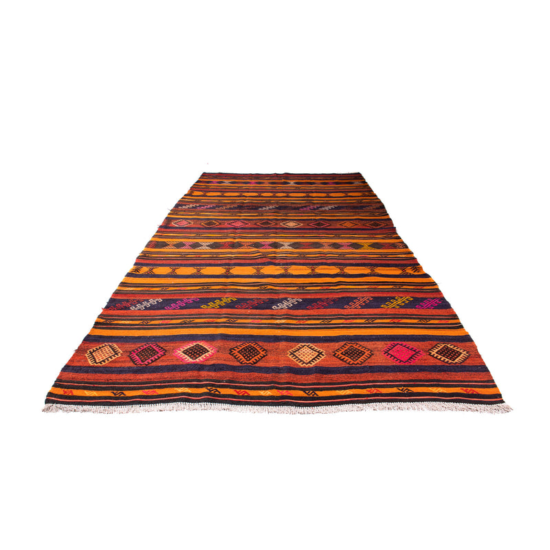 Alfombra de pasillo Alfombra Kelim - Antigua - 340 x 170 cm - multicolor