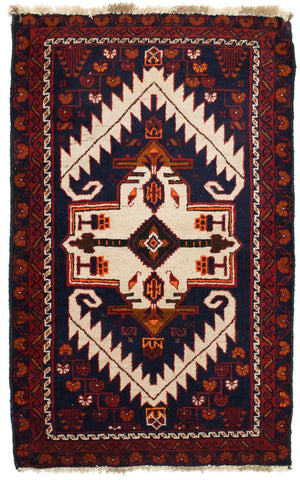 Alfombra Belutsch - 132 x 84 cm - azul