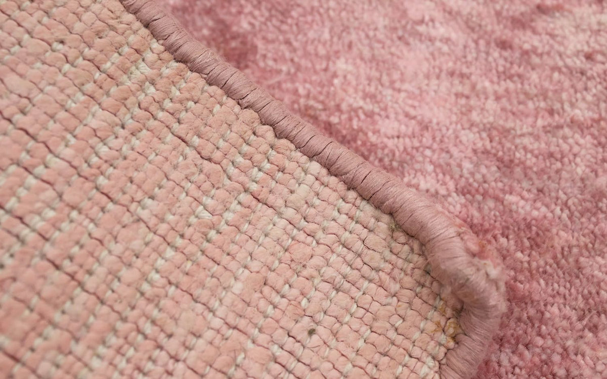 Alfombra de viscosa cuadrado - 35 x 35 cm - rosa