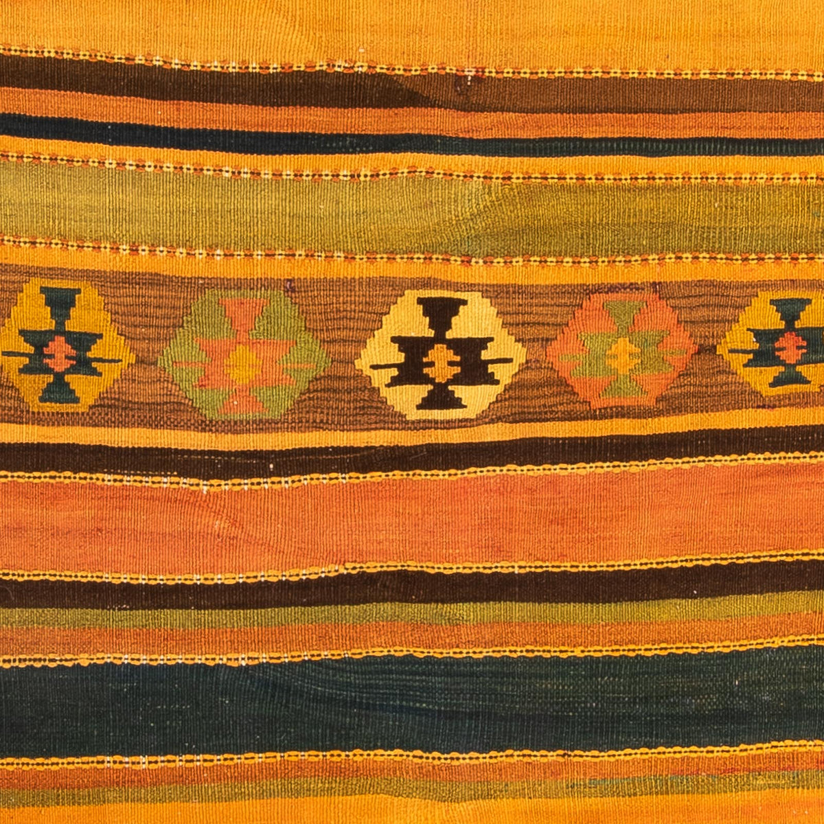 Alfombra de pasillo Alfombra Kelim - Antigua - 355 x 160 cm - multicolor
