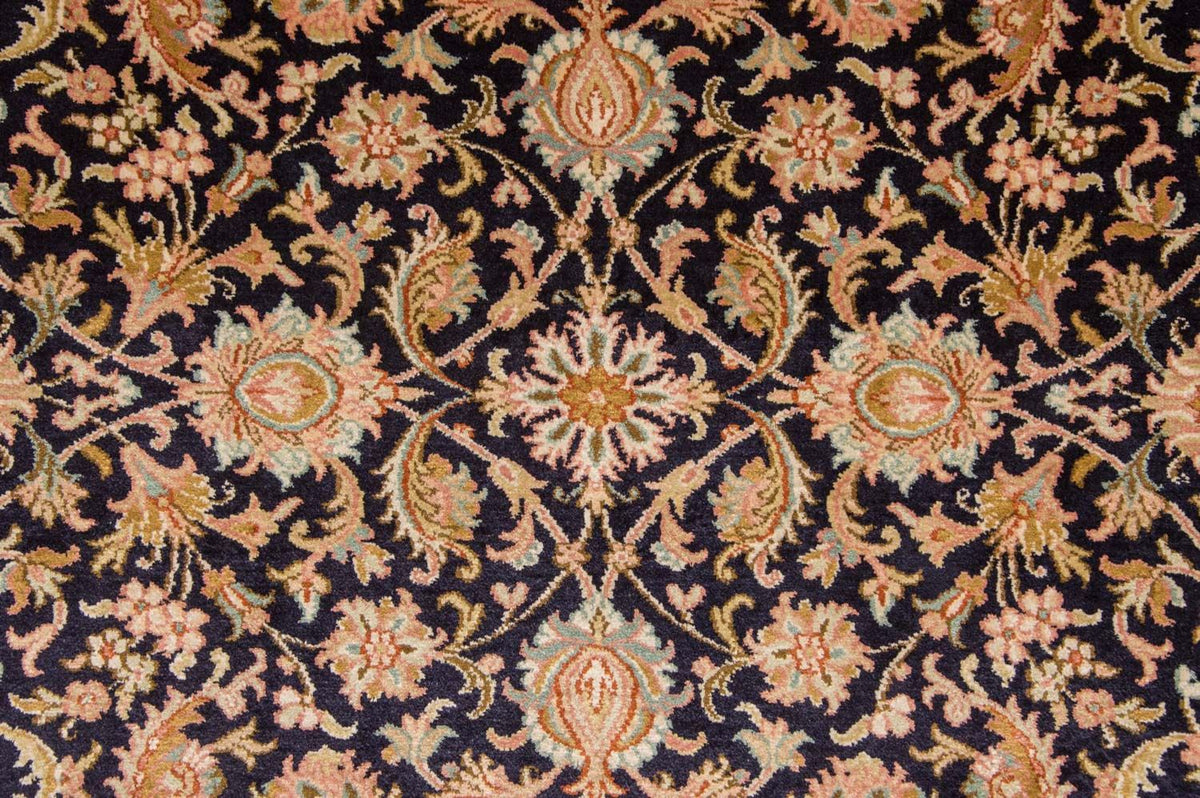 Alfombra de seda - Seda de Cachemira - 285 x 183 cm - azul oscuro