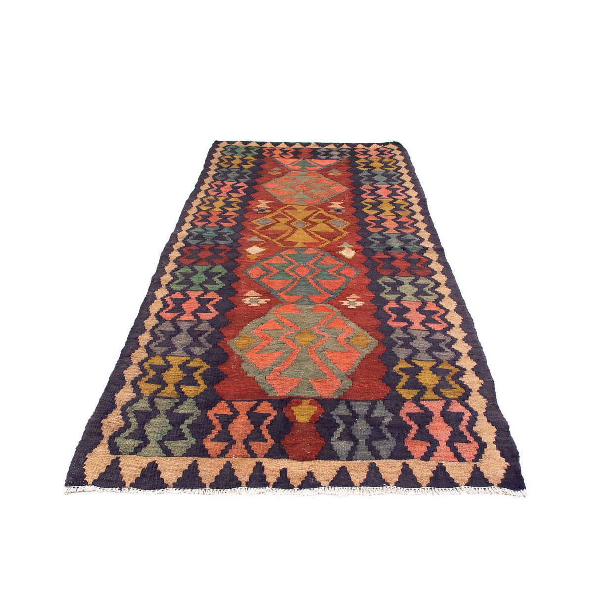 Alfombra de pasillo Alfombra Kelim - Antigua - 230 x 110 cm - multicolor