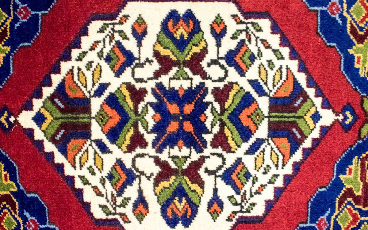 Alfombra oriental - 97 x 56 cm - azul