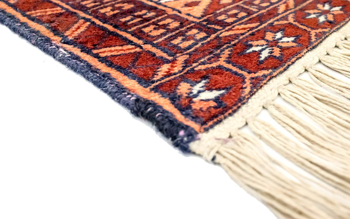 Alfombra afgana - 69 x 46 cm - óxido